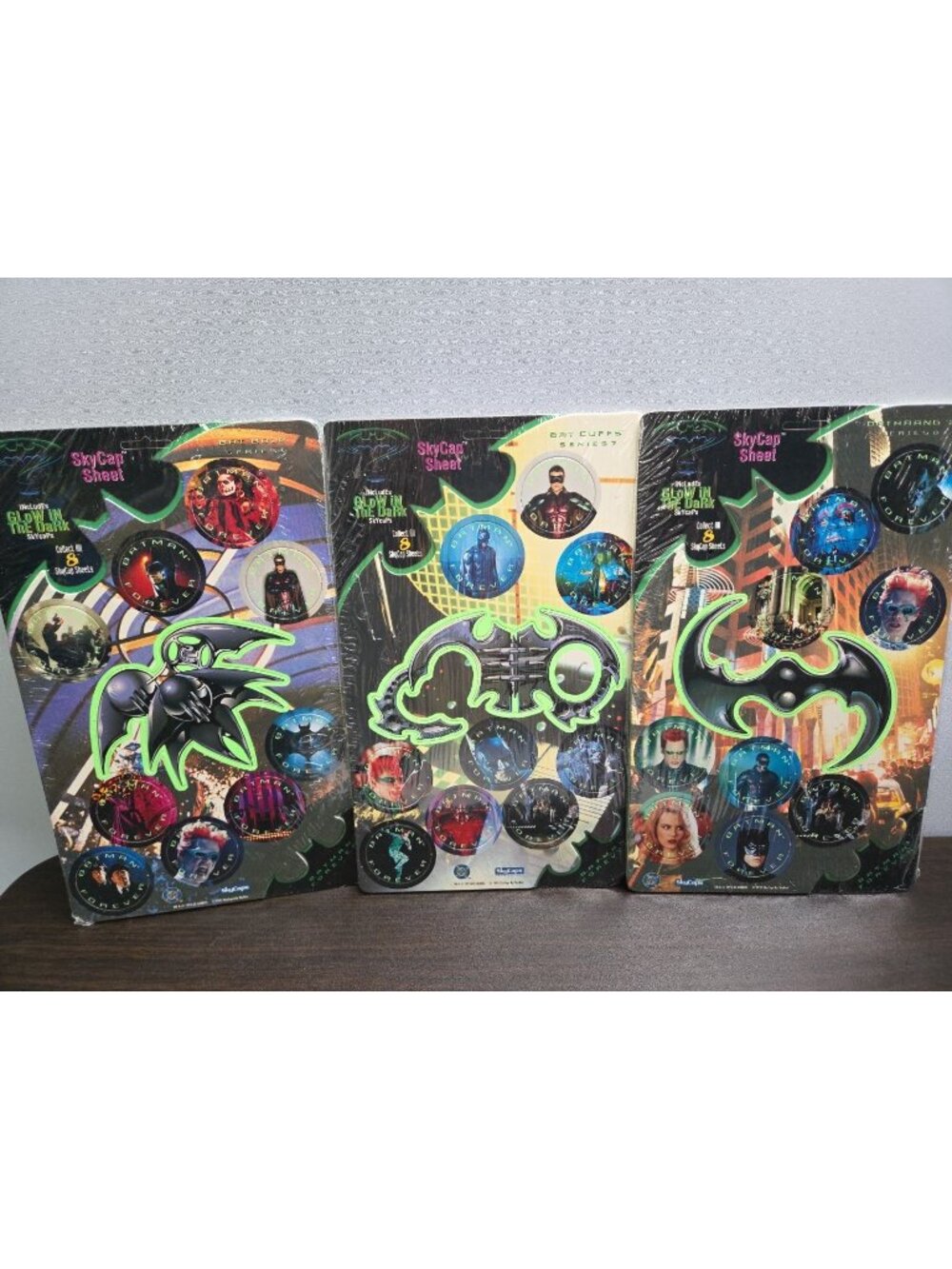 Batman Forever Skycap Sheet Lot Of 3 - Series 6 7 8 1995  Sealed Retro Find!